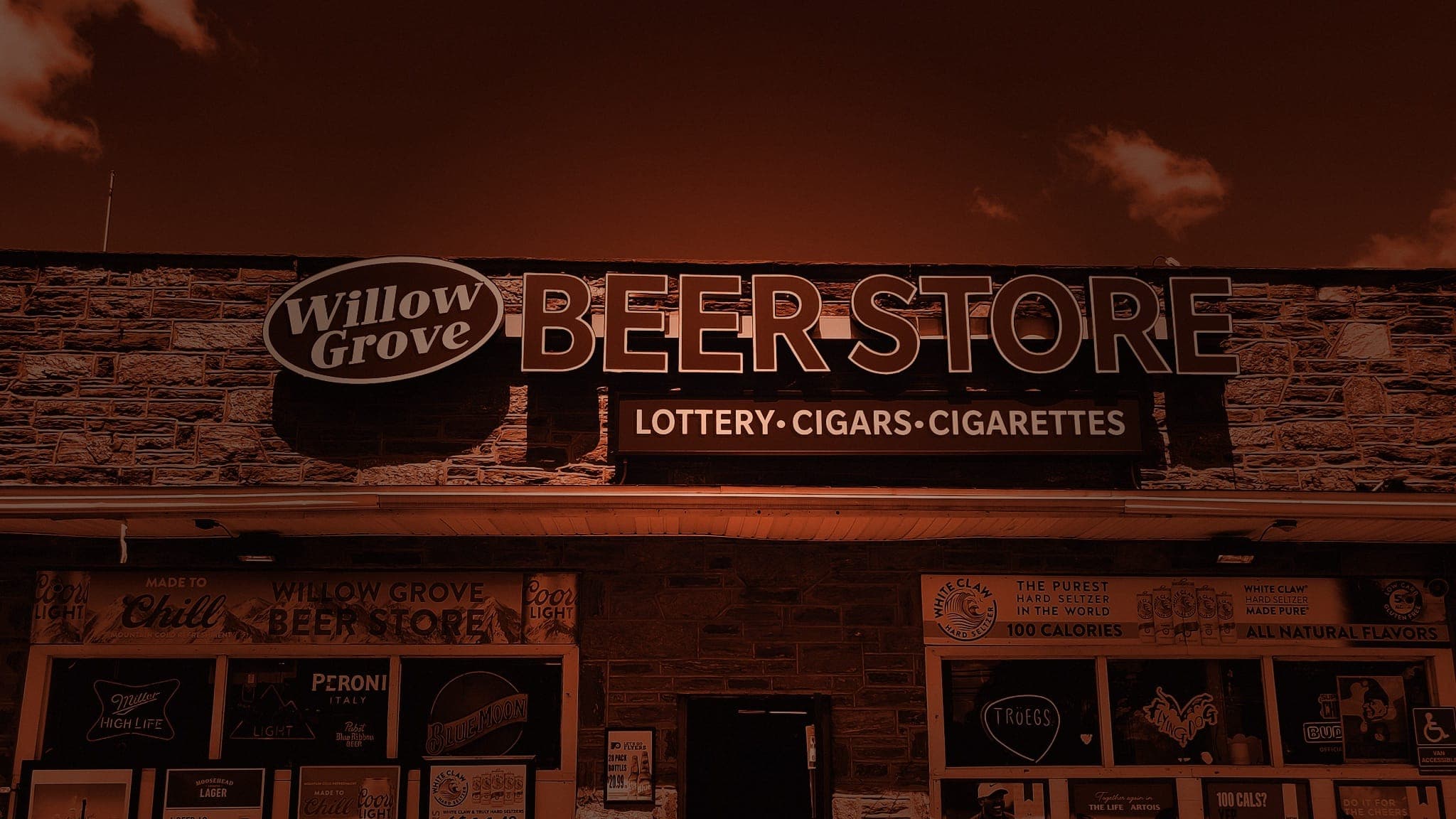 Willow Grove Beer Store storefront on North York Road