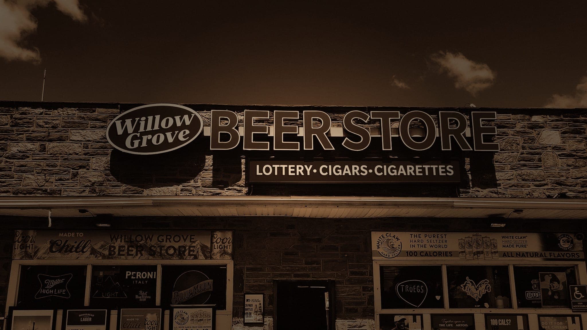 Willow Grove Beer Store storefront on North York Road